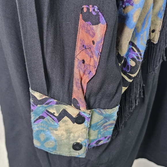 VTG Sebatu Shirt One Size Fringe,Beaded,Art To Wear,Western - Picture 6 of 14